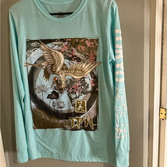 Graphic Long Sleeve Tee - Blue - Picture 1 of 7